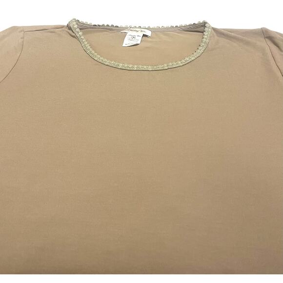 PAISLEY VINE LONG SLV RND NECK MIDI BOHEMIAN DRESS, WOMENS, 2XL, TAN/BROWN, LACE - Picture 3 of 11